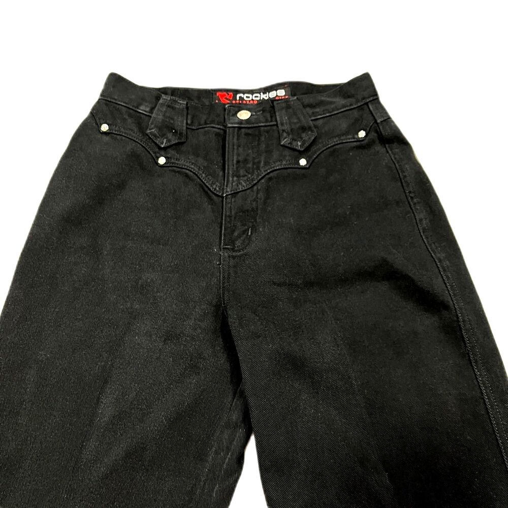 Rockies Vintage Western Relaxed Long Rise Black Jeans Size 9/10